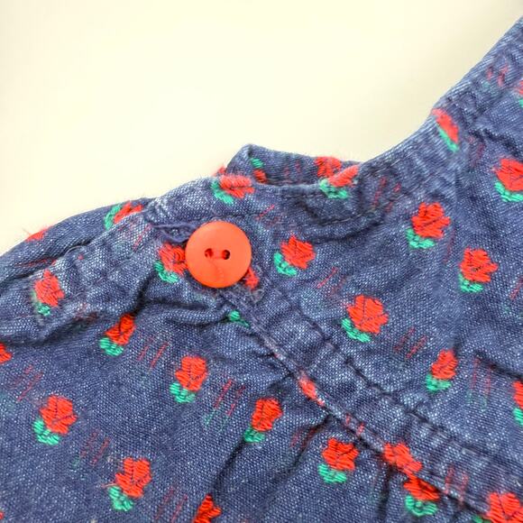 OshKosh Vintage Denim Floral Jumper Dress - Picture 5 of 11